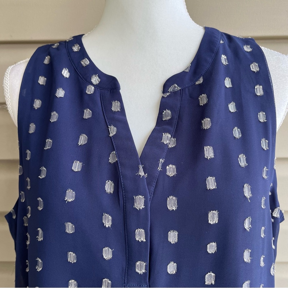 •Crown & Ivy• NWT Sleeveless Shimmer Dot Dress - Size XL - Picture 3 of 10